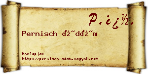 Pernisch Ádám névjegykártya